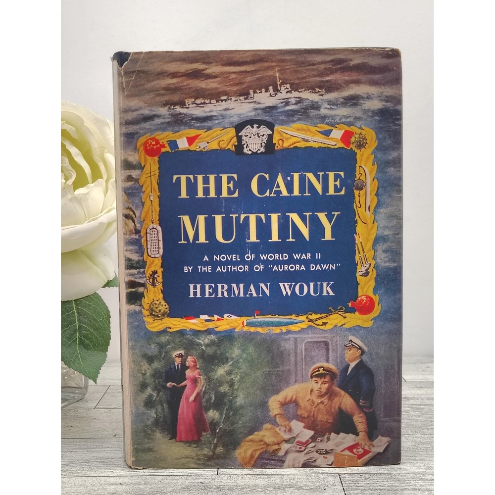 The Caine Mutiny 1951‎ Herman Wouk HCDJ Sears BCE Vtg WWII Naval Courtroom Drama